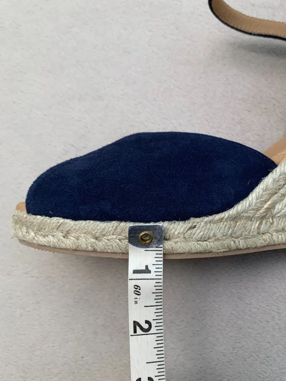 Paseart Genuine Suede Espadrille Wedge Sandals Sz38 NWOT